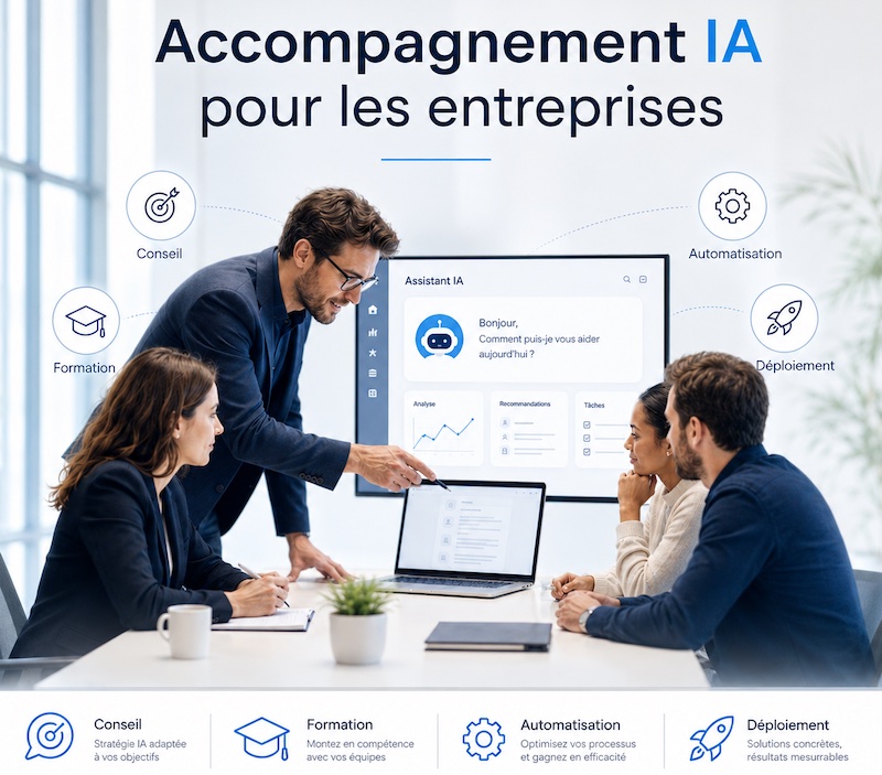 Accompagnement à l'intégration de l'intelligence artificielle en entreprise